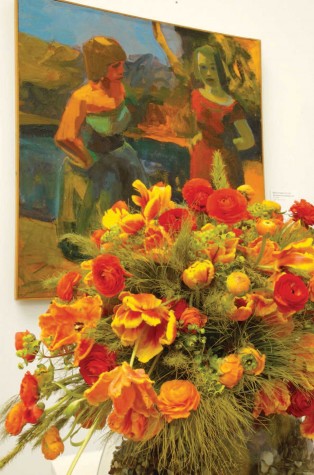 Flowers celebrate art