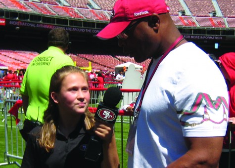 CES 8th grader Alison Davis interviews 49ers on TV