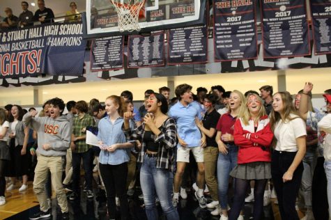 Student body participates in pep rally