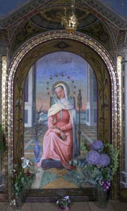 The original fresco of Mater Admirabilis is located in a chapel at Convent of the Sacred Heart in Rome. A replica of the painting hangs in Sacred Heart schools around the world.