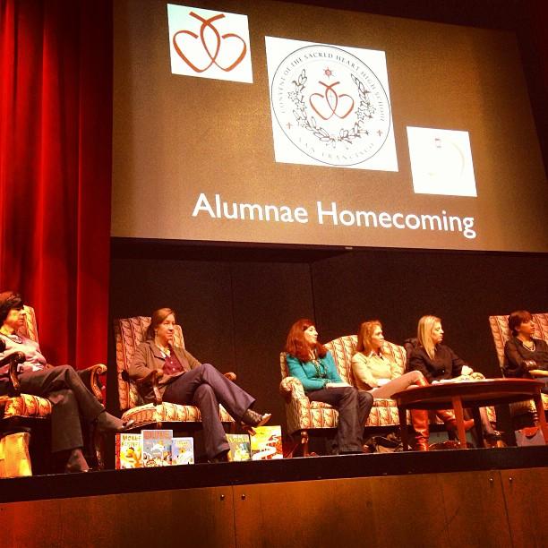 Alumnae shared their life after Convent in the inaugural Alumnae Homecoming this afternoon in the Syufy Theatre.