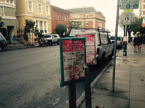 Construction sites limit parking spots