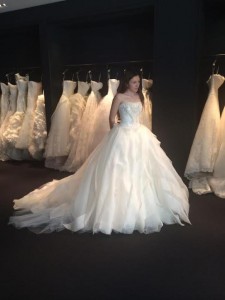 Senior Hannah Baylis attends a fitting for her debutant dress. Debutants, girls who are coming into society in a formal way, must wear dresses meeting specific requirements. Baylis will be presented at the California Pacific Medical Center Foundation Debutante Ball.