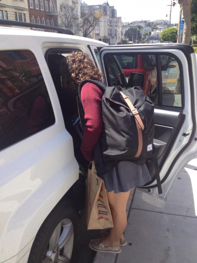 Sophomore Madison ONeill brings donated goods to drive to Calistoga and St. Helena to help those evacuated from fire.
