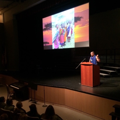 Gerard Sayilel Murero, a Maasai villager from Kenya presented on women's roles in Kenyan society.