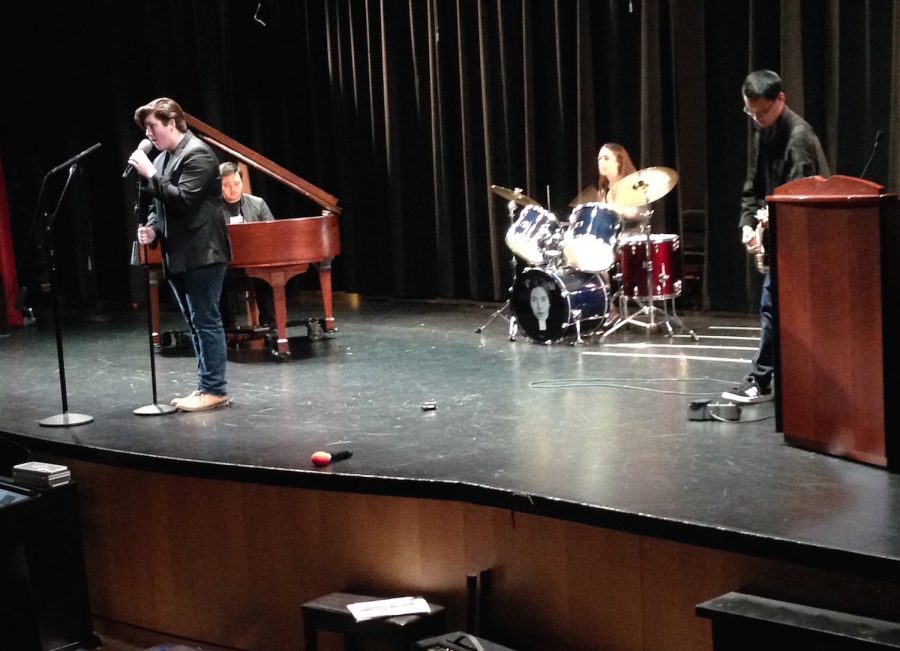 Jazz band performs an original piece at the Poetry Festival. The yearly competition showcases writers and poets from both CHS and SHHS.