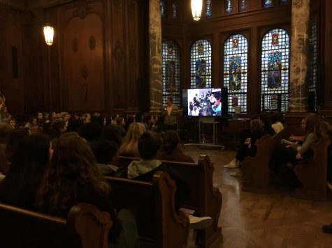 L.I.F.E. Director Sergio Vasquez led the Courage and Voice chapel where he had sophomores reflect on their trip to Costa Rica. The 2017 trip to Costa Rica has been going on for 4 years.