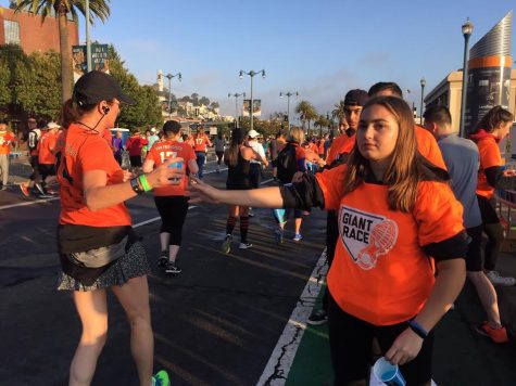 Students spend the day volunteering at the 2017 Giant Race