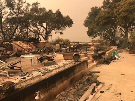 Natalia Varnis home after the fire. Varnis house was one of thousands affected. 