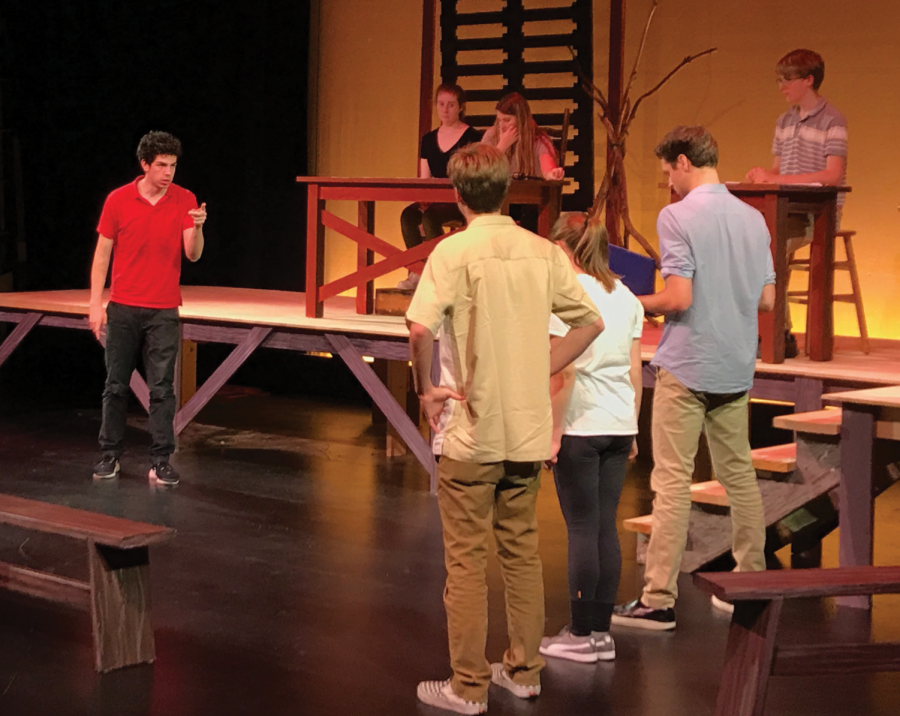 The Crucible cast performs Act 2, Scene 2 during a rehearsal. The play opens Nov. 9.