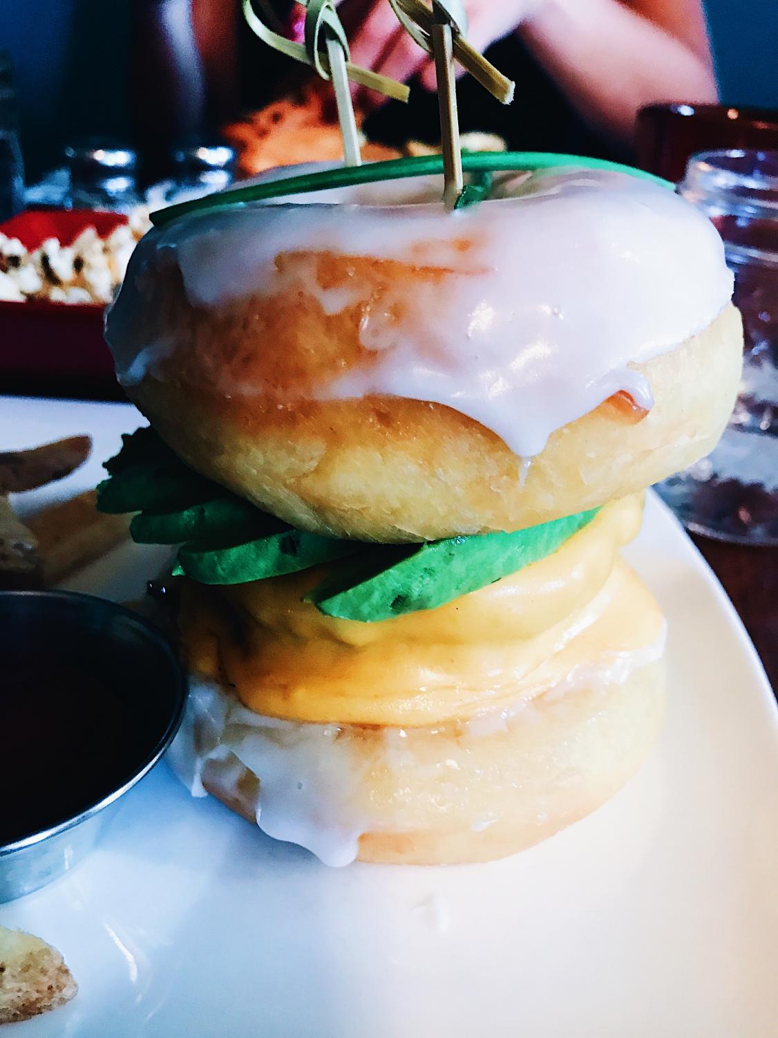 With donuts as buns, Straw recreates the classic hamburger. Straw has been open since 2011, but as of Sept. 17, Straw is only open for brunch.
