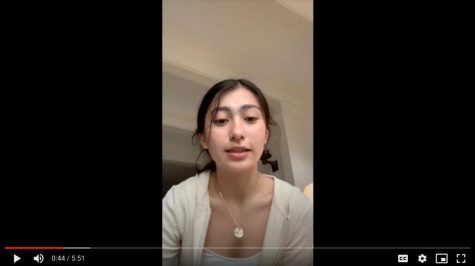 Senior Colette Hom expresses her gratitude for one of her teachers in a short video, which is compiled with all the other gratitudes and intentions from other students and faculty. Gratitudes normally take place at the end of chapel or assembly on Fridays on campus