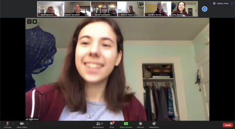 Freshman Seda Perry introduces herself to her classmates and faculty during Freshman Success on Aug. 13. Freshmen met their advisors, school administrators, and teachers for the Session 1 of the first semester during the day-long virtual orientation