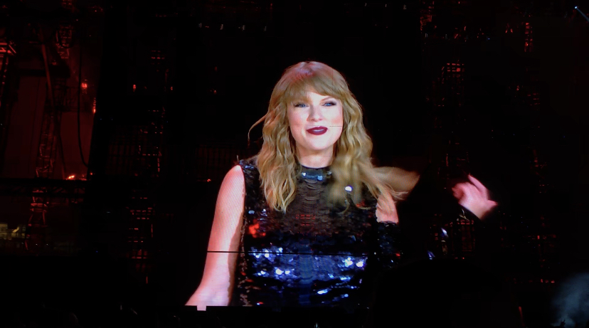 Taylor Swift performs “Love Story” at her “Reputation” stadium tour at Levi’s Stadium in
Santa Clara, California on May 12, 2018. Swift has recently released a rerecorded Taylors Version of the
album Red, which was originally released in 2012.