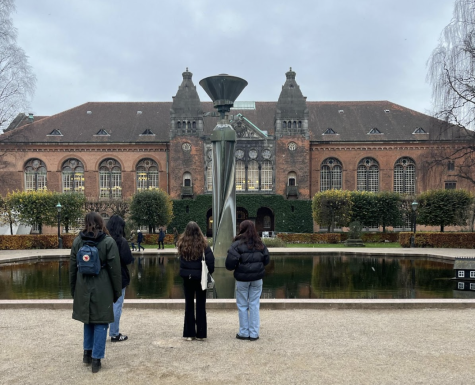 Students walk around Copenhagen and visit the Royal Library’s garden. This is the first year this senior only trip has been offered as an extension of learning and service.
