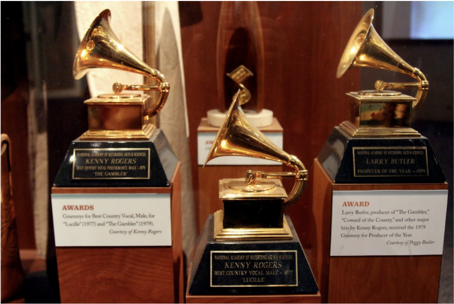 A+Grammy+award+is+one+of+the+highest+accomplishments+a+music+artist+can+get.+Many+awards+are+displayed+inside+the+Grammy+Museum+in+Los+Angeles.%0A