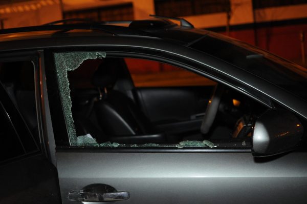 An example of a car that was broken into. Recently, San Francisco has been having more car break-ins which locals call bipping.