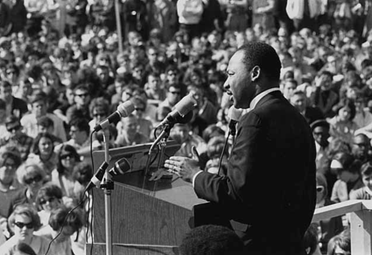 Martin Luther King Jr. Speaking at the University of Minnesota in 1967. This speech led to the creation of the MLK program at the University of Minnesota.