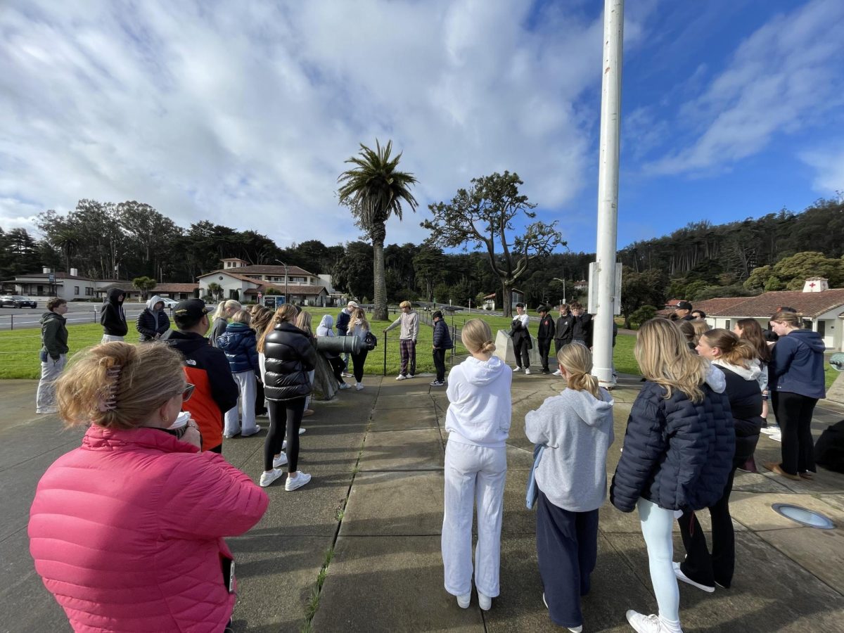 Students+gather+in+the+Presidio+after+completing+Sophie%E2%80%99s+Walk.+The+walk+took+place+on+Saturday+for+the+second+year.