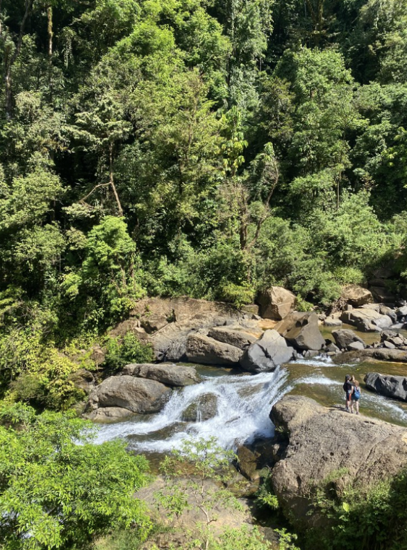 Every year, the sophomore class participates in the service trip to Costa Rica. One of many students’ highlights from the trip was jumping from the waterfall. 
