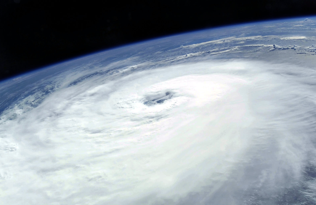 Satellite image of Hurricane Helene on Sept. 17, 2006 traveling in the Atlantic Ocean. WHO are unsure of where the hurricane was traveling to. 