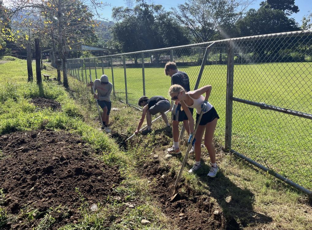 Every year, sophomore students depart on a service trip to Costa Rica. There, they participate in various forms of community service and cultural immersion.