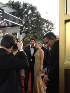 Emily Blunt from “The Devil Wears Prada”, and John Krasinski from NBC’s sitcom “The Office” were in attendance together for the 2013 Golden Globe awards. This was the first Golden Globes the couple attended as newlyweds.