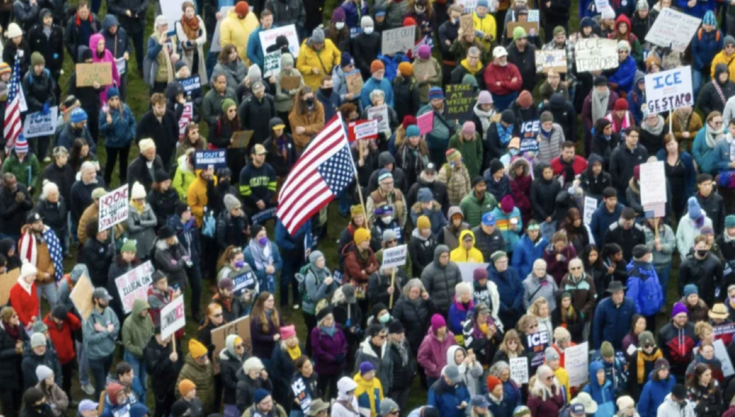 Minneapolis Mayor Jacob Frey spoke outside Minneapolis City Hall, where he addressed rising tensions between protesters and federal Immigration and Customs Enforcement (ICE) agents after a deadly shooting tied to an immigration operation.