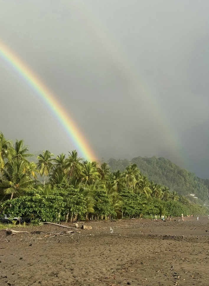 Sophomores witnessed a double rainbow over the beach. It was a magical moment for everyone. 